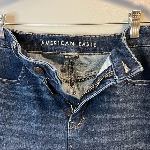 American Eagle (AEO) Jeans Super Hi-Rise Jegging Medium Vintage Sz 8 Short EUC - Picture 7 of 12